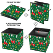 Funny Llamas In Santa Claus Clothes On Christmas Storage Bin Storage Cube