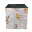 Cartoon Dogs In Striped Jersey On Grey Storage Bin Storage Cube