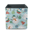 Happy Snowman Christmas Bell And Toy Storage Bin Storage Cube