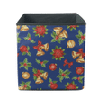 Red Ball And Golden Bell Mistletoe Pattern Storage Bin Storage Cube