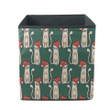 Abstract Hand Draw Christmas Concept Cute Cats Storage Bin Storage Cube