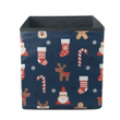 Red Socks Santa Claus Christmas Candy And Deer Storage Bin Storage Cube