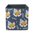 Cute Fox With Blue Christmas Hat Storage Bin Storage Cube