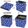 Blue And White Chistmas Pattern With Snowman And Snowflakes Storage Bin Storage Cube