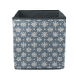 Nordic Style Drawing With Snowflakes Pattern Storage Bin Storage Cube