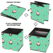 Happy Elves Gifts Cartoon Illustration Green Background Storage Bin Storage Cube