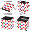 Colorful Christmas Balls And Festive Red Bows Snowflakes Storage Bin Storage Cube
