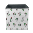 Christmas Tree French Bulldog Santa Claus Hat Storage Bin Storage Cube