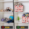 Retro Style Pattern On Cute Gift Boxes Pink Background Storage Bin Storage Cube