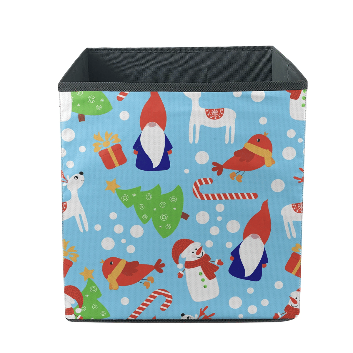 Bright Sunshine Christmas Day With Gnomes Snowmans Animals Storage Bin Storage Cube