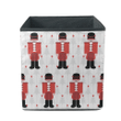 Design Red Nutcrackers And Tree With Star On Top Illustration Storage Bin Storage Cube