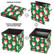 Christmas Retro Pattern With Santa Head Gifts And Snowflakes Storage Bin Storage Cube