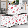 Merry Christmas Santa With Funny Emotion And Snowflake Pattern Storage Bin Storage Cube