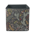 Christmas Background With Leaves Berries Hand Drawn Storage Bin Storage Cube