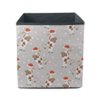 Winter Christmas Cow Wearing Santa Hat And Holding Gifts Storage Bin Storage Cube