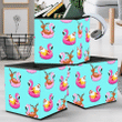 Flamingo Swim Float And Santa Claus Storage Bin Storage Cube