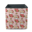 Funny Dog With Red Hat In Christmas Socks Storage Bin Storage Cube