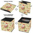 Cute Object Christmas Themed Santa Claus Relaxing And His Pet Storage Bin Storage Cube