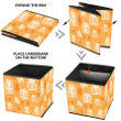Trendy Hand Drawn Gift Boxes On Orange Background Storage Bin Storage Cube