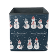 Christmas Cute Snowman And Snowflake Storage Bin Storage Cube