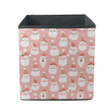 Hipster Santa Faces On Pink Background For Merry Christmas Storage Bin Storage Cube