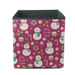 Christmas Snowman Holly Poinsettia And Candy Storage Bin Storage Cube