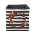 Christmas Design With Gold Confetti And Poinsettias Wreath Storage Bin Storage Cube
