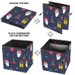 Santa Head With Colorful Christmas Gifts And Dots Pattern Storage Bin Storage Cube