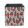 Cartoon Cute Doodle In The Form Of Red Mittens Storage Bin Storage Cube