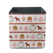Cute Horses With Boho Christmas Elements Storage Bin Storage Cube