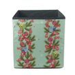 Red Poinsettia Spruce Branch Holly Berries And Christmas Balls Storage Bin Storage Cube