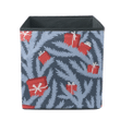 Illustrated Blue Spruce And Red Gift Boxes Pattern Storage Bin Storage Cube