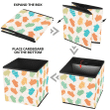 Retro Geometric Pattern In The Shape Of Mittens Glove Storage Bin Storage Cube