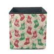 Christmas Red And Green Socks With Snowflake Storage Bin Storage Cube