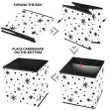 Minimalist Style Black And White Doodle Snowflakes Dots Storage Bin Storage Cube