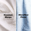 Apple Pattern Print Design Dark Blue Fleece Blanket