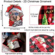 Green And Red Pattern The Stocking Was Hung Poodle Dog Round Flat Ornament