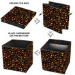 In The Autumn Night With Falling Leaves Acorns Storage Bin Storage Cube