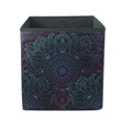 Oriental Arabeasque With Mandala Gradient On Black Background Storage Bin Storage Cube