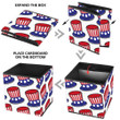 USA Symbol American Flag Hat Pattern Stripes And Stars Storage Bin Storage Cube
