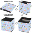 Cute Dogs Wearing Clothes On Blue Storage Bin Storage Cube