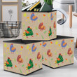 Colorful Funny Chicken With Egg Flower And Leaf Storage Bin Storage Cube