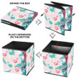 Green And Pink Flamingo With Palm Leaves Storage Bin Storage Cube