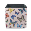 I Love Watercolor Butterfly In Vintage Style Storage Bin Storage Cube