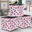 Round Symbols Of USA Flag With Heart And Classic Flag Storage Bin Storage Cube