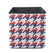 Ideal Houndstooth Pattern In USA Flag Colors Storage Bin Storage Cube