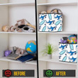 Cool Shark And Surfboard Drawing White Theme Design Storage Bin Storage Cube