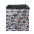 Hand Drawn Sea Fishes On Colorful Spotted Background Design Storage Bin Storage Cube