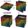 Psychedelic Pattern Of Colorful Triangles On Black Background Storage Bin Storage Cube