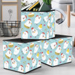 Funny Chicken And Hen With Butterfly And Egg Storage Bin Storage Cube